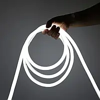 Гнучкий LED неон круглий 220В 13*13мм Білий