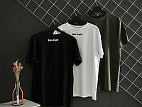 Комплект із трьох футболок Palm (чорна, біла, хакі)