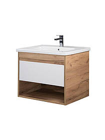 Тумба 70 см Осло Wood з умивальником Creavit ID 70 Мойдодир