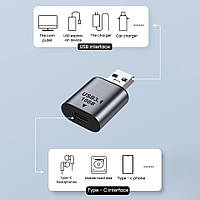 Адаптер перехідник USB TYPE-C 3.1 GEN 2, «мама» на USB 3.0 «тато» OTG 10 Гбіт/с