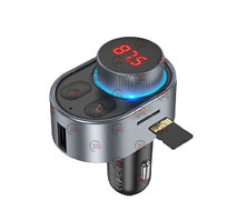 FM-модулятор/FM-трансмітер Avantis ACC16  USB/MP3/12-24В/microSD/USB зарядка/Type C PD30W 3,1А/Bluetooth/LED