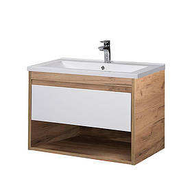 Тумба 80 см Осло Wood з умивальником Cosmo 80 Amidicon Мойдодир