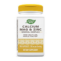 Кальций магний цинк Nature's Way Calcium Magnesium & Zinc 100 caps