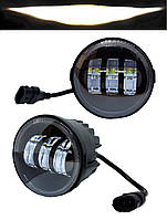 Светодиодные противотуманные фары LED ПТФ Nissan, INFINITI 3 линзы 45W Белый свет комплект МЕТАЛЛ