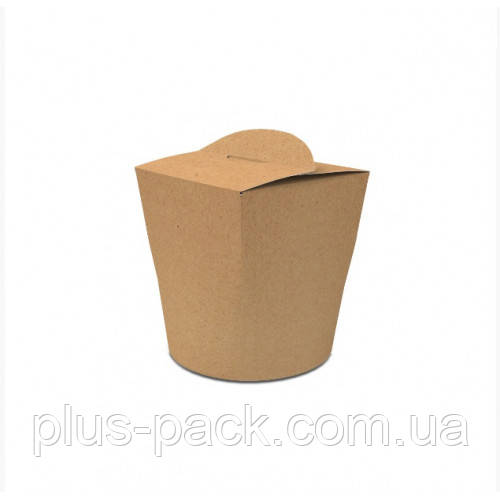 Упаковка для локшини WOK 500мл, крафт 50шт/упак., фото 1