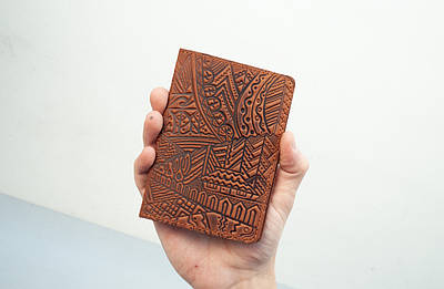 Геометричні орнаменти | шкіряні обкладинки на паспорт