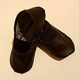 Чешки дитячі штучна шкіра, чорні, фото 3