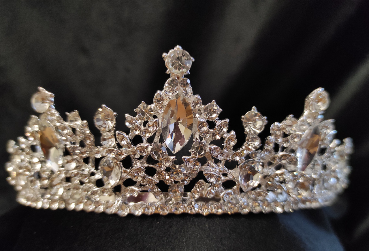 Вишукана діадема з камінням SWAROVSKI, срібло, фото 1