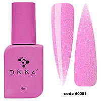 DNKa Liquid Acrylgel №0001 Bubble Gum - жидкий акрил-гель (розовый с шиммером), 12 мл