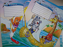 Зошит шкільний 12 л, картатий "Морські пригоди"