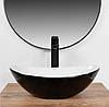 Умивальник (раковина) REA ROYAL MINI BLACK WHITE накладний *, фото 4
