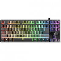 Клавиатура проводная с RGB подсветкой игровая Trust GXT 833 Thado TKL USB Black