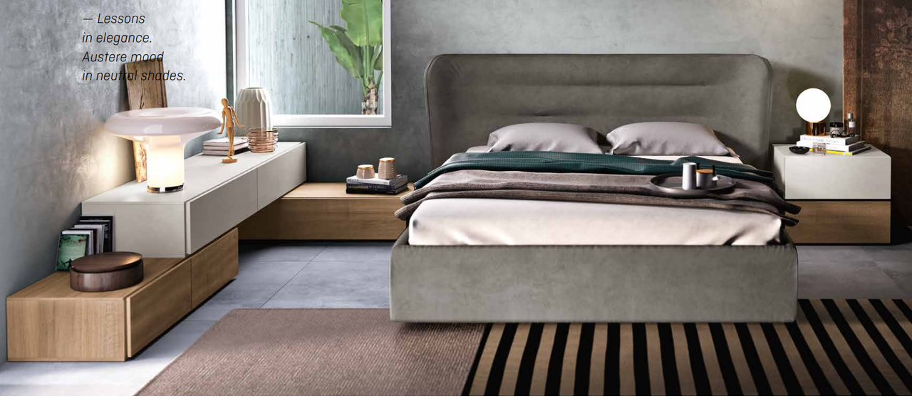 Спальний гарнітур Split Горіх / Бетон / штукатурка, фото 1