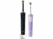 Набір електричних зубних щіток Braun Oral-B Vitality D103 Pro Family Pack Lavender + Black, фото 2