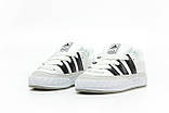 Чоловічі / жіночі кросівки Adidas Adimatic White Black Grey Team Court DB2911, білі шкіряні кросівки адідас адіматік, фото 4