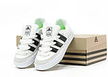 Чоловічі / жіночі кросівки Adidas Adimatic White Black Grey Team Court DB2911, білі шкіряні кросівки адідас адіматік, фото 5