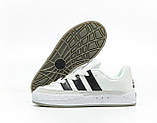Чоловічі / жіночі кросівки Adidas Adimatic White Black Grey Team Court DB2911, білі шкіряні кросівки адідас адіматік, фото 3
