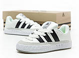 Чоловічі / жіночі кросівки Adidas Adimatic White Black Grey Team Court DB2911, білі шкіряні кросівки адідас адіматік, фото 2