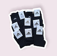 12 пар в упаковке, носки ADIDAS высокие черные 41-44 р.