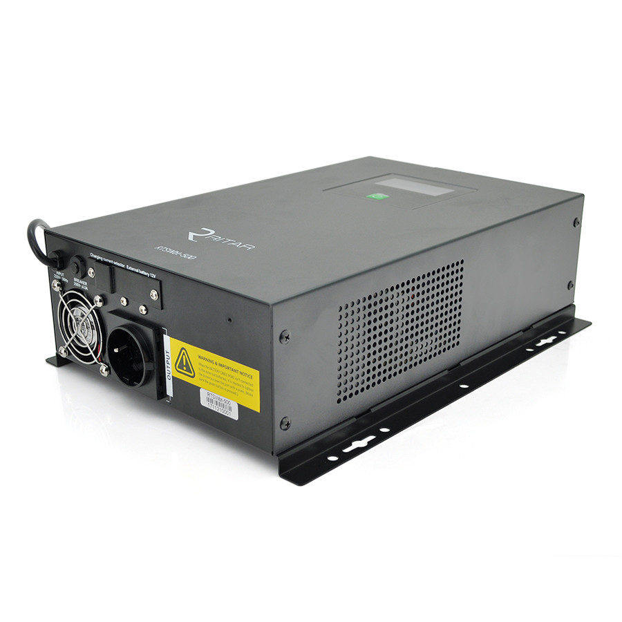 Інвертор з правильною синусоїдою RITAR RTSWbt-500, 2 вбудованих АКБ по 12V 9Ah, під зовнішній АКБ, настінний,