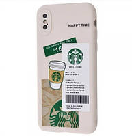 Чехол накладка Brand Picture Case для iPhone X/iPhone Xs Starbucks