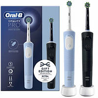Набор электрических зубных щеток Braun Oral-B Vitality D103 Pro Family Pack Blue + Black