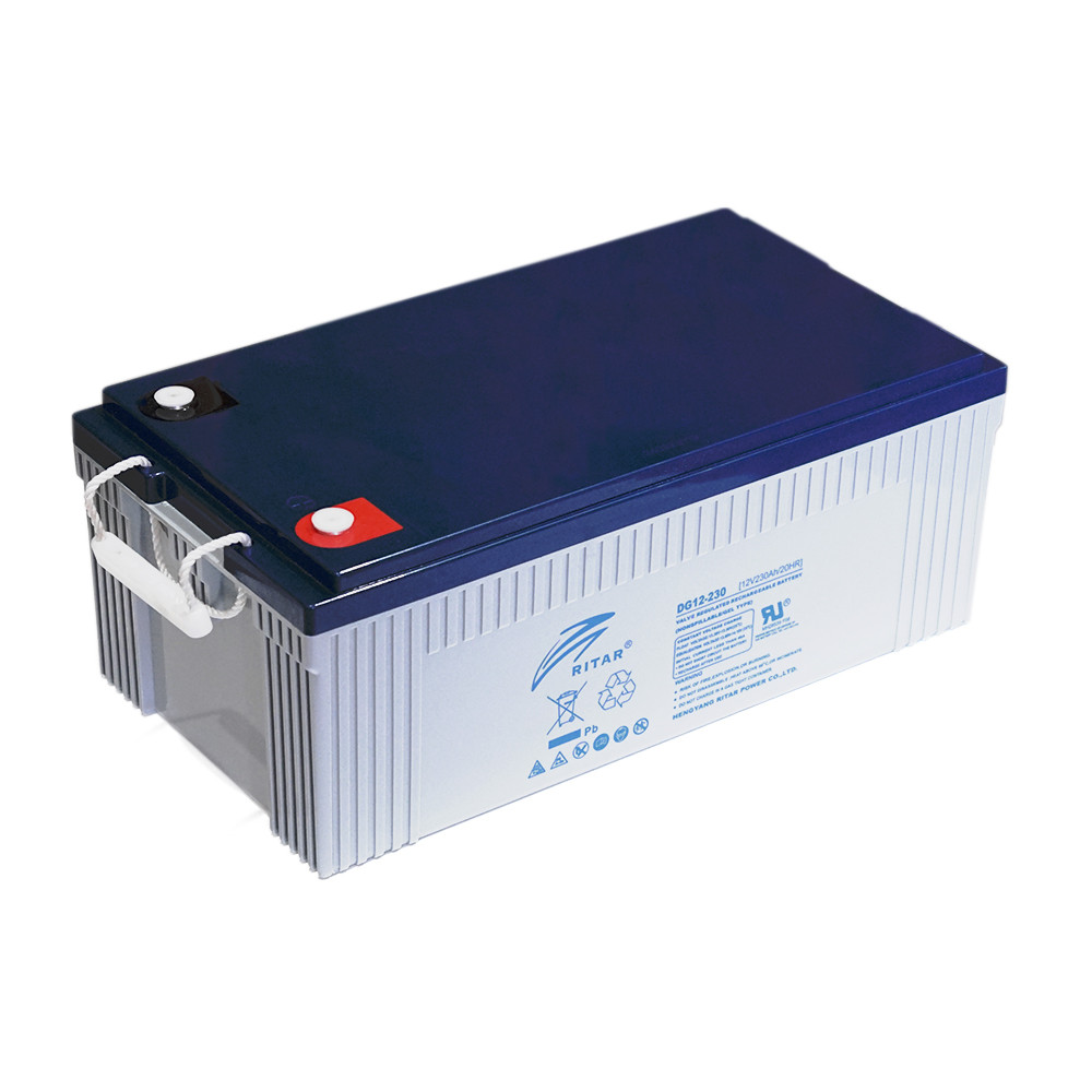 Акумуляторна батарея GEL RITAR DG12-230, Gray Case, 12V 230.0Ah ( 521 х 269 х 209) Q1/25