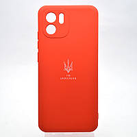 Чехол с патриотическим принтом Silicone Case Print Тризуб для Xiaomi Redmi A1/Redmi A2 Red