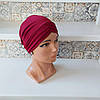 Чалма, хіджаб, шапка для алопеції(онко) ADEL 3* - бордова, фото 4