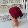 Чалма, хіджаб, шапка для алопеції(онко) ADEL 3* - бордова, фото 2