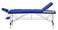 Масажний алюмінієвий стіл-лежак NETI 60 см синій ADELE, фото 3