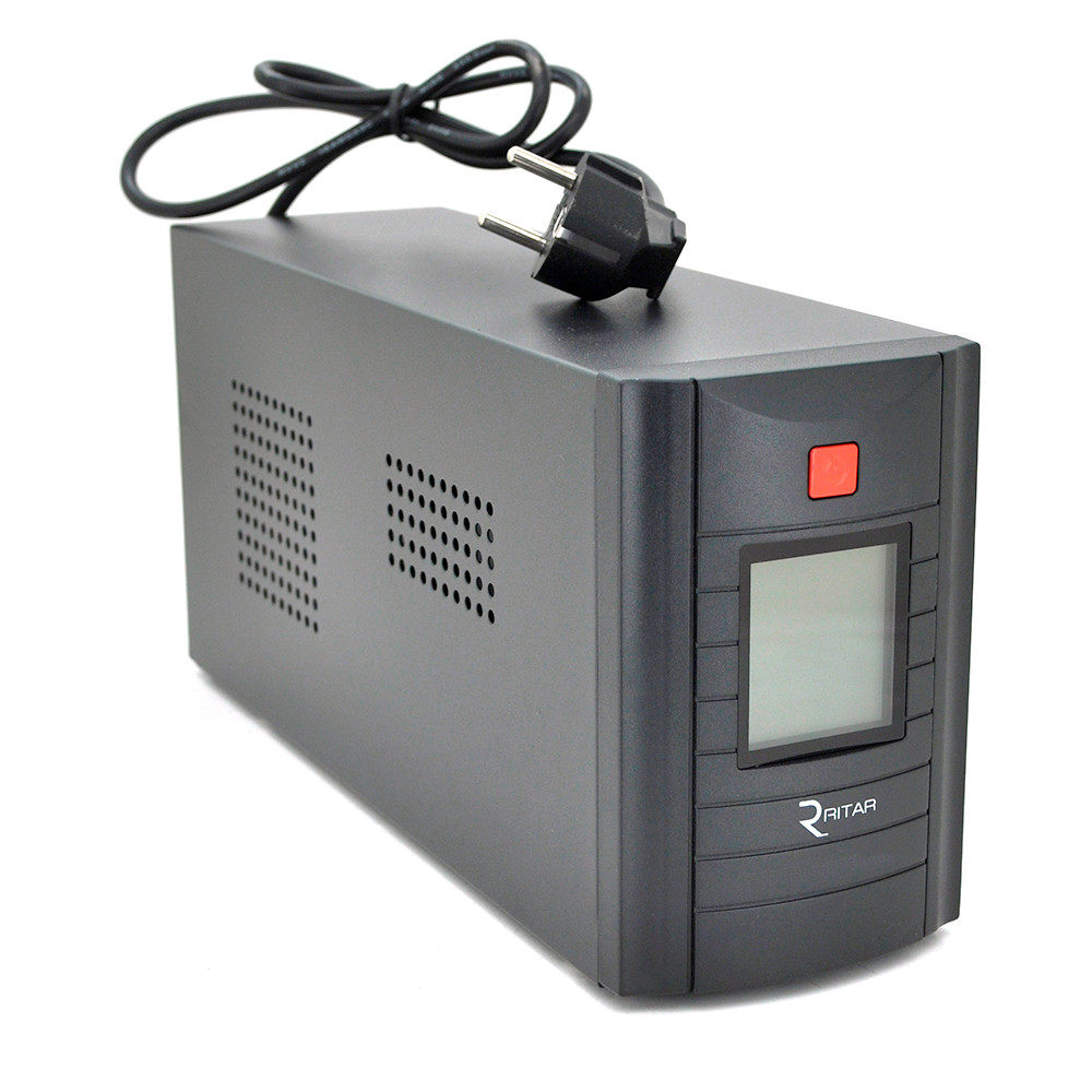 ДБЖ Ritar RTM1200 (720W) Proxima-D, LCD, AVR, 3st, 3xSCHUKO socket, 2x12V7.5Ah, metal Case (350х120х190) Q2