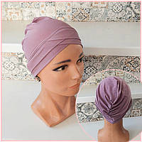 Чалма, хиджаб, шапка для алопеции (онко) ADEL-сереневая