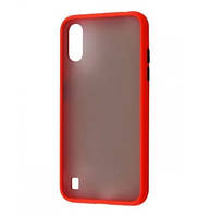 Чехол накладка Matte Color Case TPU для Samsung Galaxy A01 (A015F) Red