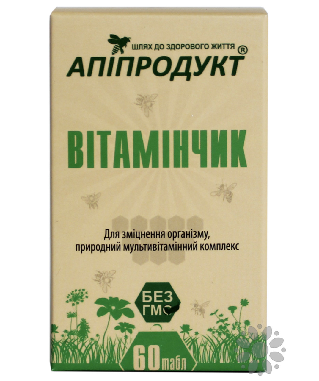 Вітамінчик Апіпродукт (пилок квітковий + натуральний вітамін С) 60 табл.