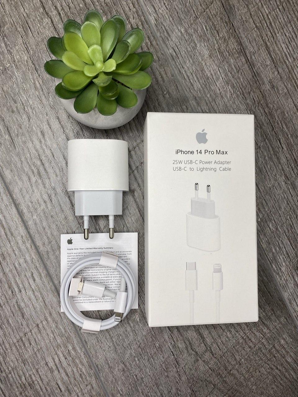 Швидка зарядка для iPhone 14 Pro Max 25W USB-C + Кабель Type-C на Lightning