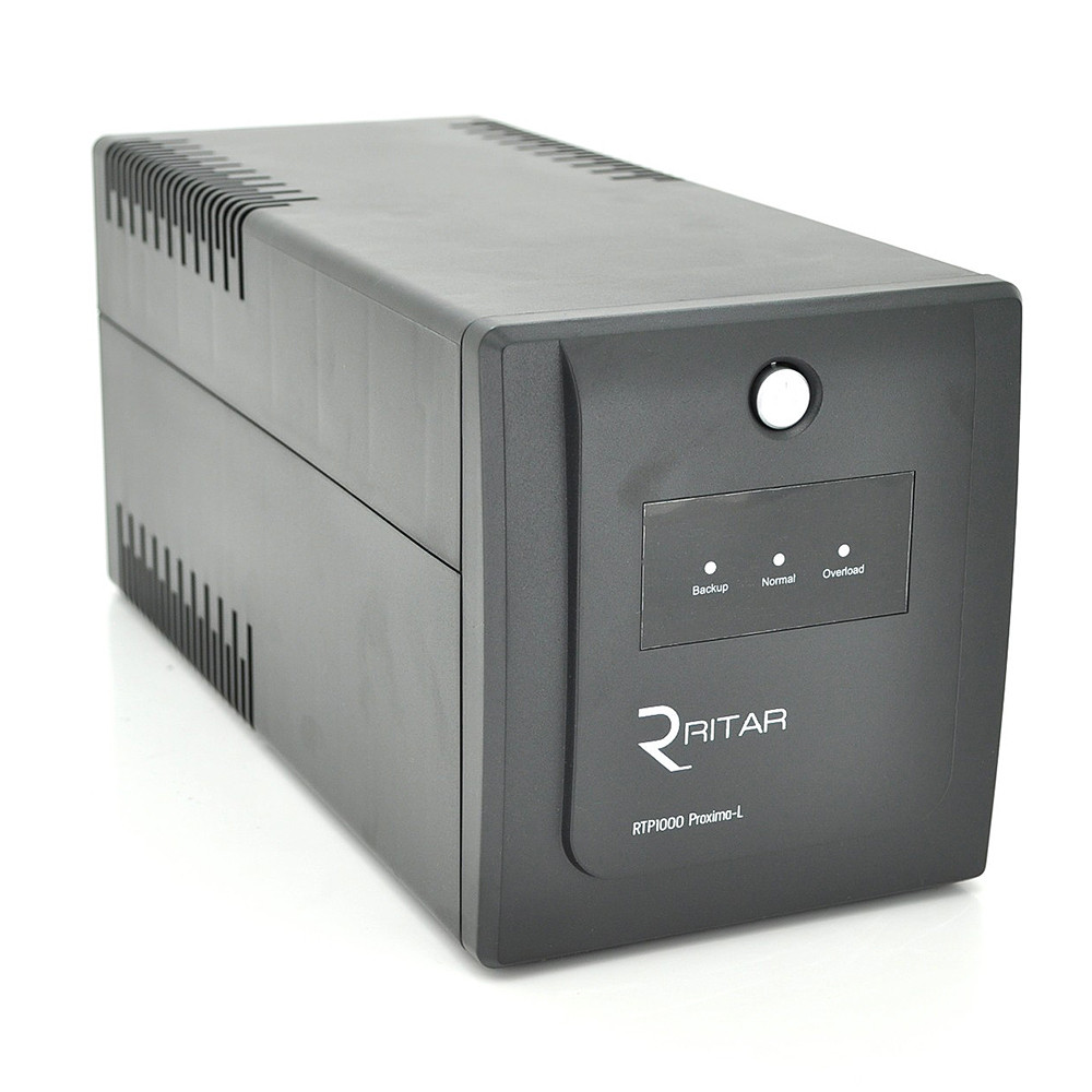 ДБЖ Ritar RTP1000 (600W) Proxima-L, LED, AVR, 3st, 4xSCHUKO socket, 2x12V7Ah, plastik Case ( 460 x 225 x 245