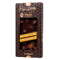 Крафтовий шоколад MonLasa чорний 70% з лісовими горіхами, мигдалем і апельсин. цукатами на меду 80 г