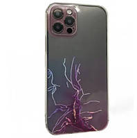 Чехол накладка Marble design TPU Case для iPhone 12 Purple