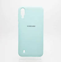 Чехол накладка Silicon Case Full Cover для Samsung A105 Galaxy A10 (Turquoise)