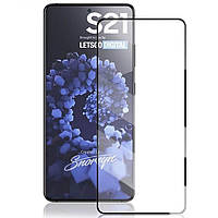 Защитное стекло SKLO 5D для Samsung S991 Galaxy S21 Black/Черная рамка (тех.пакет)