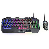 Игровой набор с подсветкой RGB (клавиатура+мышь) Vinga KBS559 (Black)