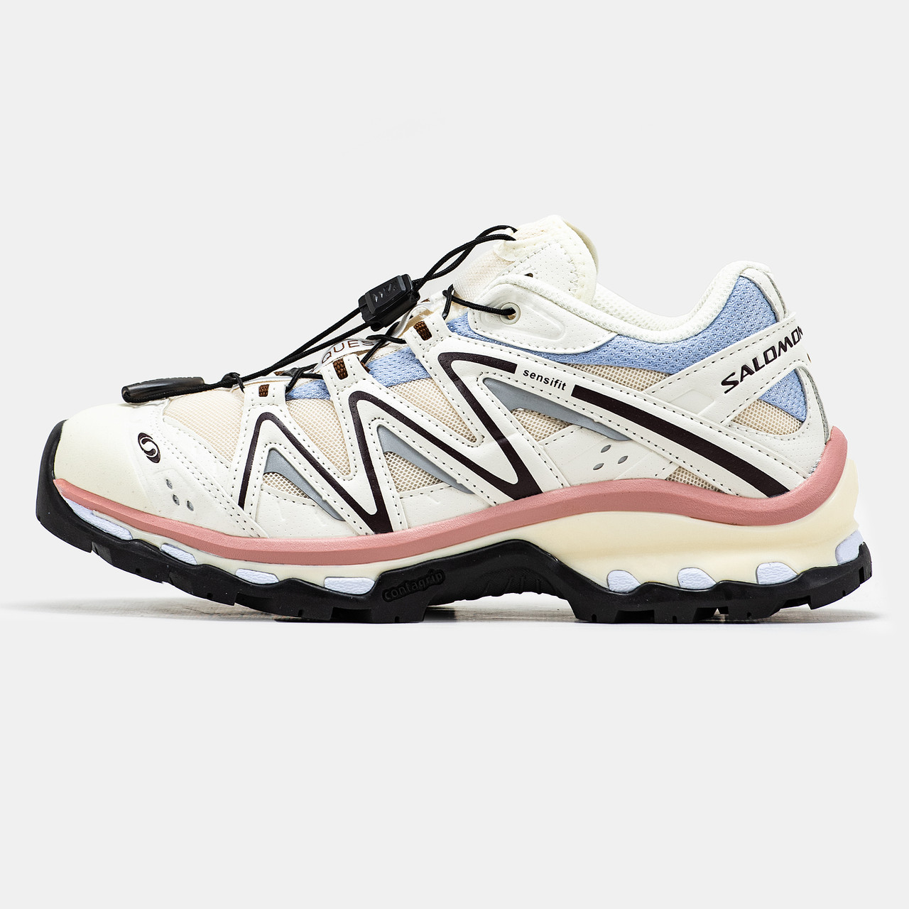 Жіночі кросівки Salomon XT-Quest Beige Pink Blue Black, шкіряні кросівки саломон хт квест, фото 1