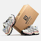 Жіночі кросівки Salomon XT-Quest Beige Pink Blue Black, шкіряні кросівки саломон хт квест, фото 4