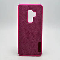 Чехол накладка Label Textile для Samsung G965 Galaxy S9 Plus Pink