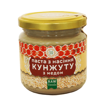 Паста з насіння кунжуту з медом, 200 г, Еколія