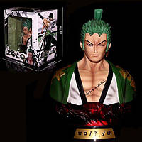 Аниме фигурка One Piece, Ван Пис, Roronoa Zoro, бюст Ророно Зоро с подсветкой, 16 cм (OP 0023)