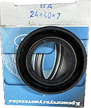 Сальник КПП Заз 1102,1103 Таврія Славута первинного валу (24х40х7) КРТ (104) прогумований чорний, фото 5