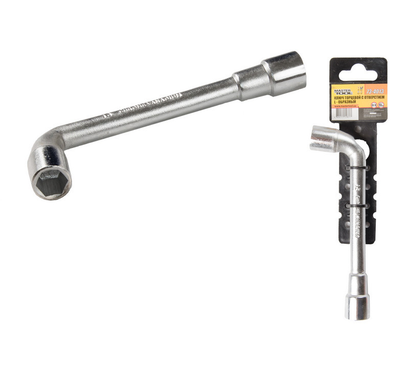 Ключ торцевий з отвором L-подібний MASTERTOOL 13 мм CRV 73-4013
