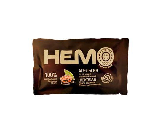 Батончик з пророщених зерен Positive Food HEMO апельсин в шоколаді без цукру 36 г